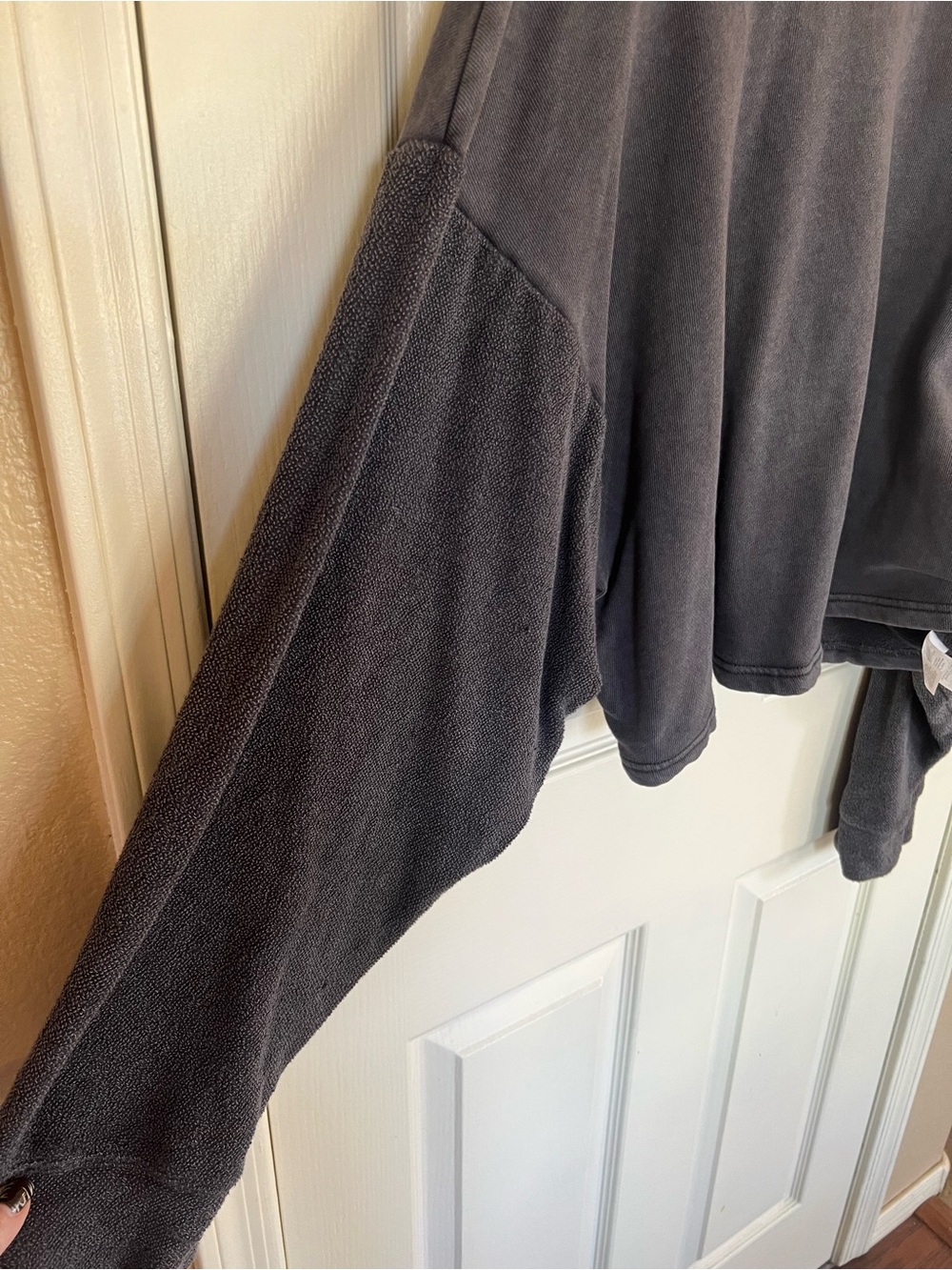 OFFLINE By Aerie Washed Charcoal Oversized Crewneck Sweatshirt XL - Picture 4 of 8